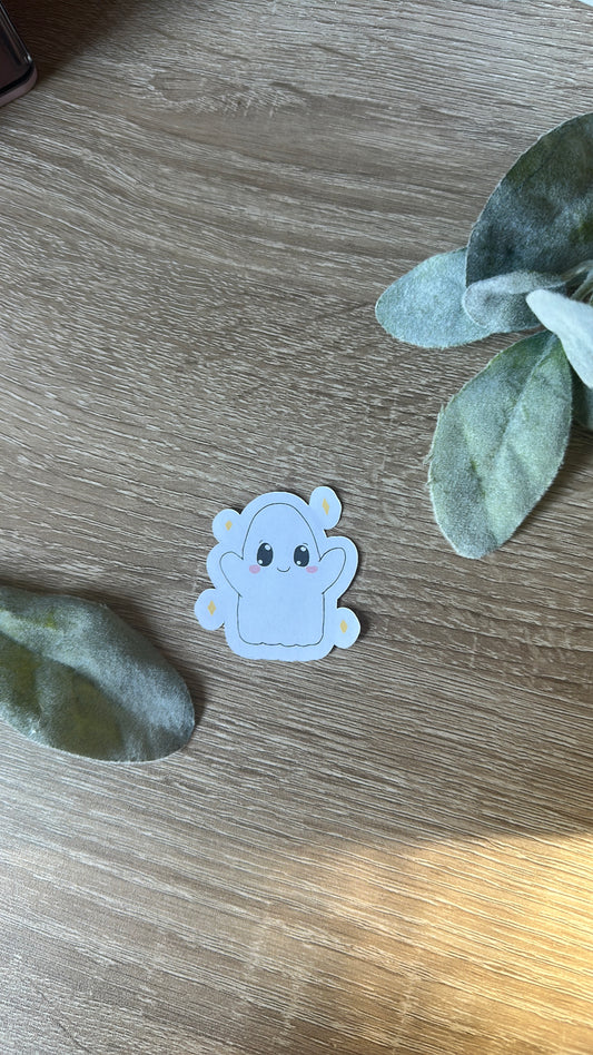 Cozy Bean Draws Ghostie Stickers - Adorable Ghost Design for Decor & Fun