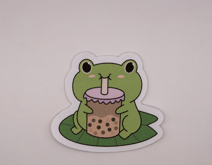 Cozy Boba Froggy Sticker