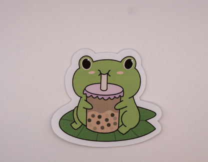 Cozy Boba Froggy Sticker