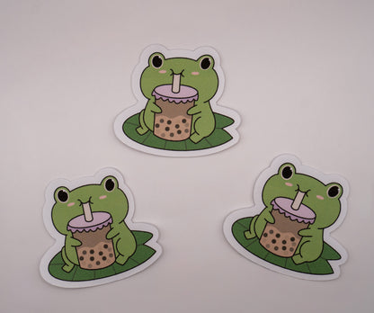 Cozy Boba Froggy Sticker