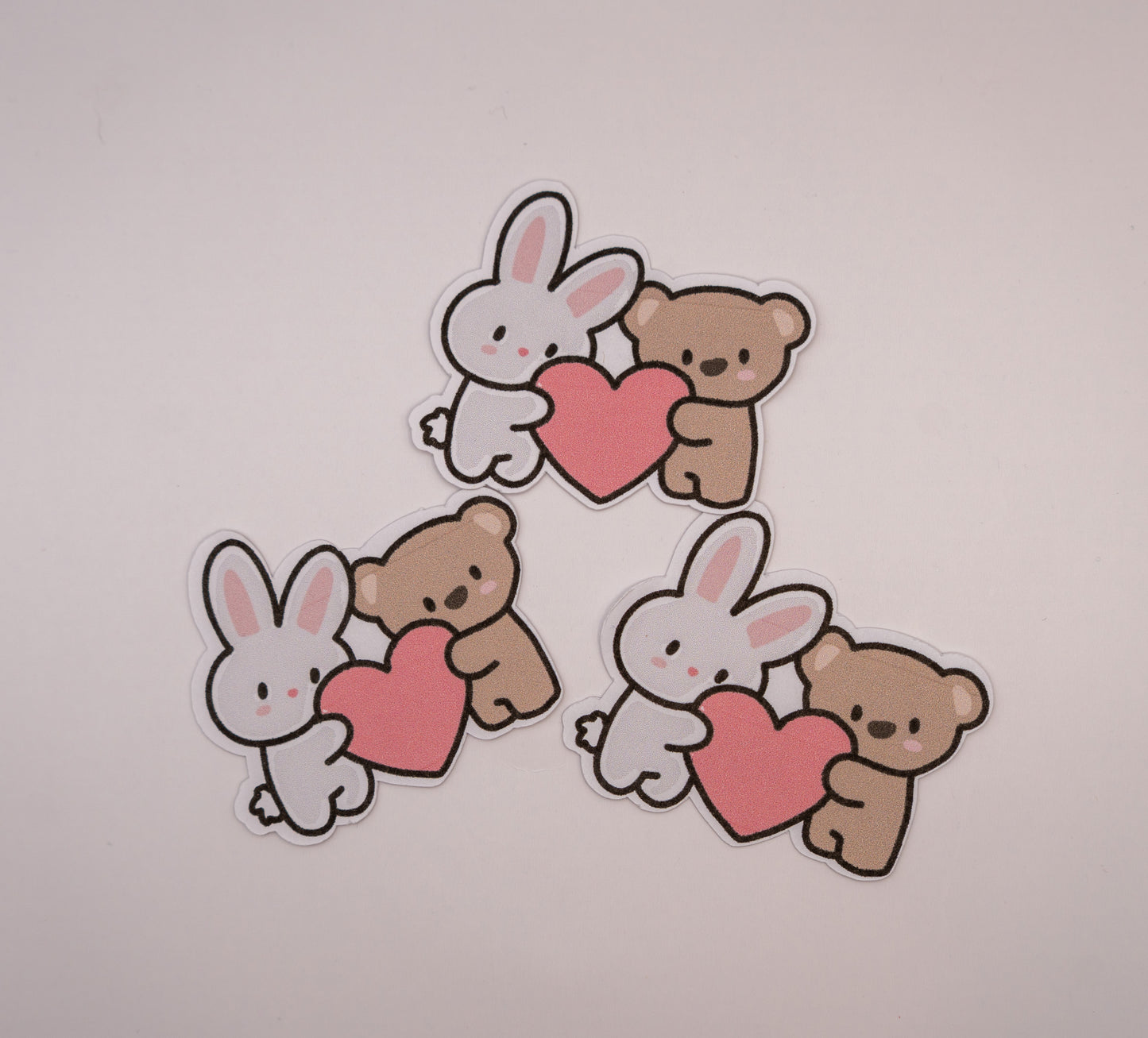 Bunny & Bear Valentine Sticker