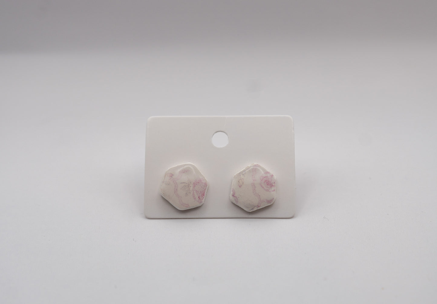 Vintage Pink Flower Stud Earrings