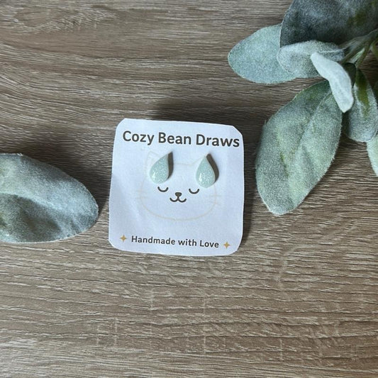 Cozy Bean Draws Faux Stone Earrings Handmade with Love Unique Cat Design Trendy Accessory
