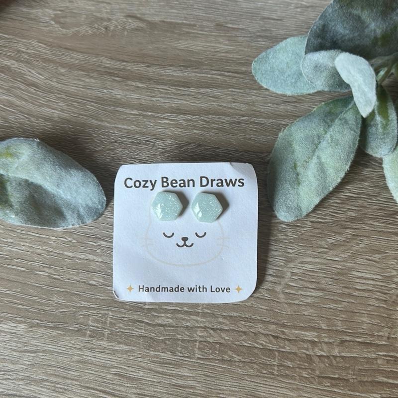 Faux Sparkle Stone Earrings Handmade with Love by Caribbean Dreams Unique Design for Everyday Wear