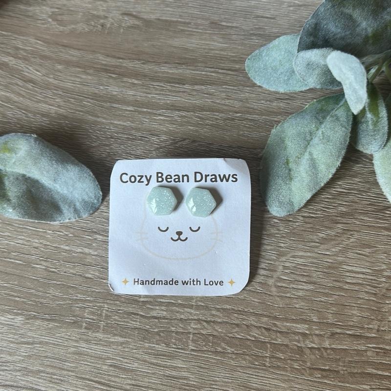 Faux Sparkle Stone Earrings Handmade with Love by Caribbean Dreams Unique Design for Everyday Wear